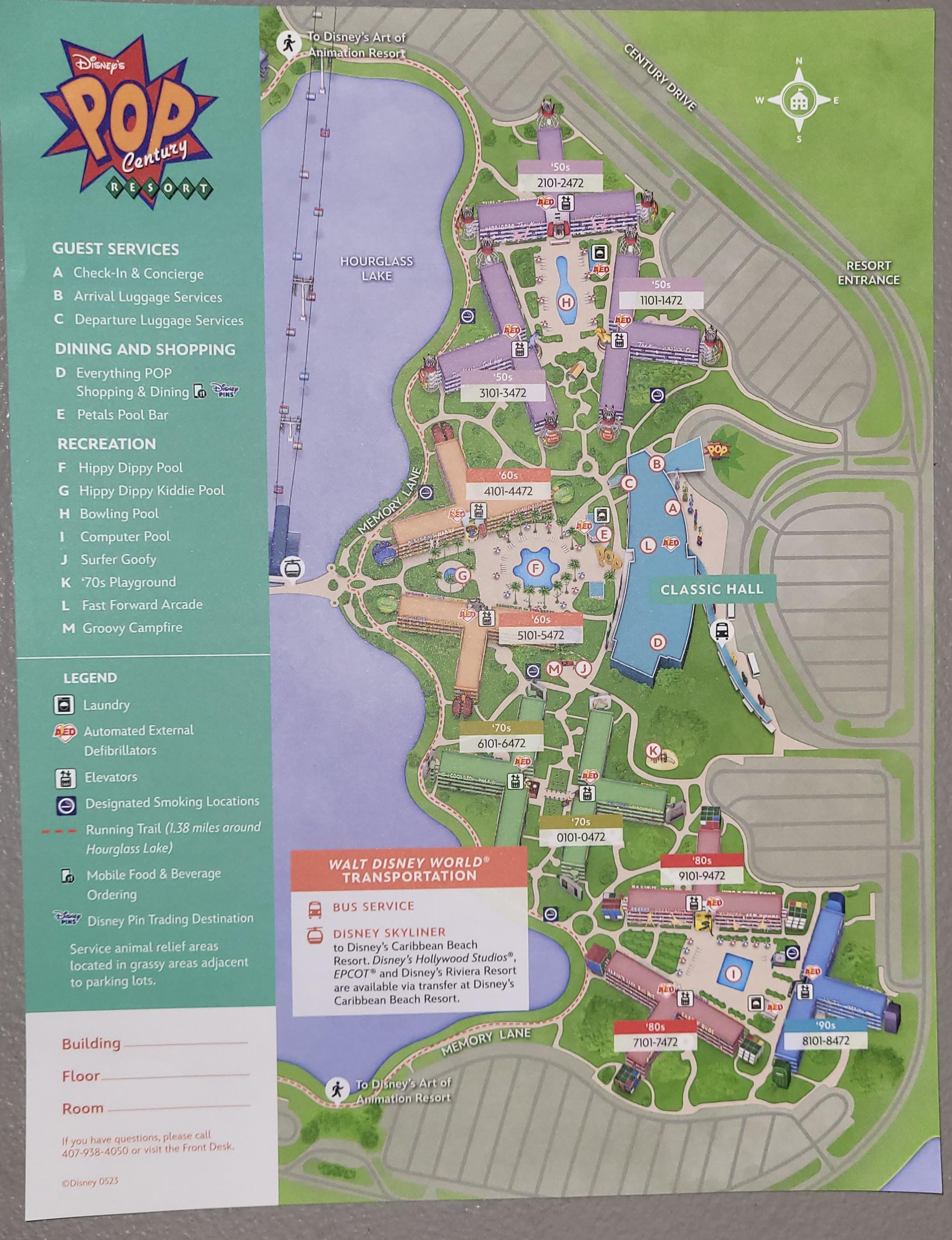 Disney's Resort Hotel Property Map Disney + 4 Park Map Walt Disney