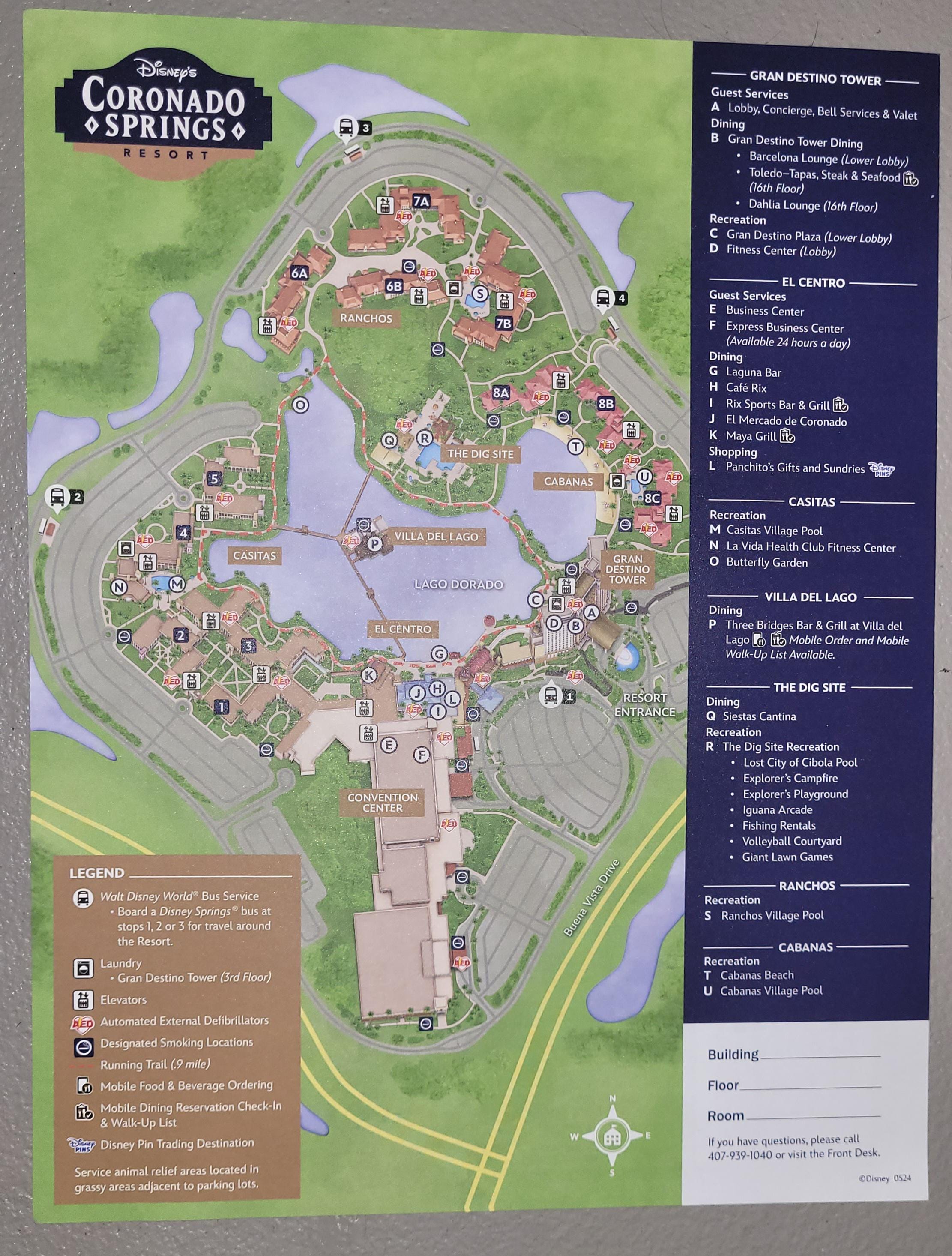 Disney's Resort Hotel Property Map Disney + 4 Park Map Walt Disney