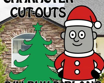 DIY Christmas Yard Art Cutout Templates, Projected Light Method (Digital Download)