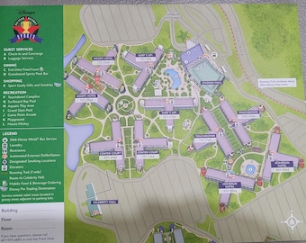 Disney's Resort Hotel Property Map Disney + 4 Park Map Walt Disney