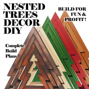 Wooden Tree Plans, Three-Size Nesting Christmas Decor Digital Download