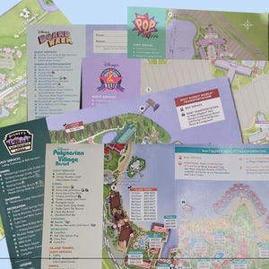 Disney Hotel Map, Paper Resort Property Guide | 17 Options