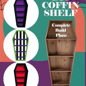 Coffin Shelf Woodworking Plan, Gothic Display Build Instructions PDF