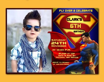 superman invitation etsy
