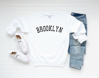 White brooklyn sweatshirt Clearance