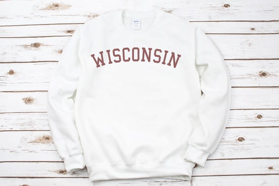 Wisconsin Sweatshirt Wisconsin Crewneck Sweatshirt wisconsin | Etsy