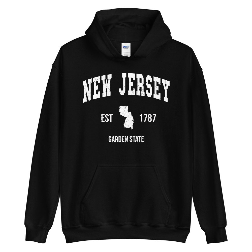 New Jersey Hoodienew Jersey Crewneck Hoodienew Jersey Etsy
