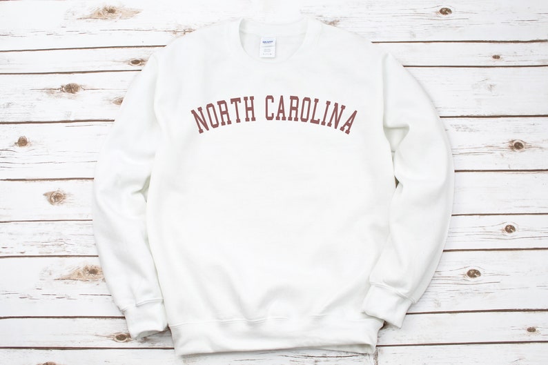 North Carolina Sweatshirt North Carolina Crewneck Sweatshirt | Etsy