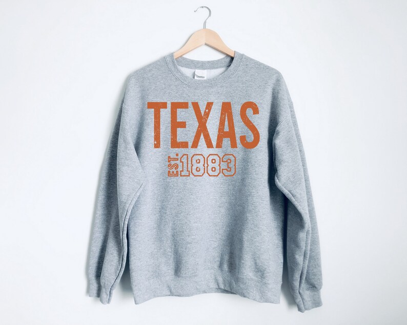 Texas Crewneck Sweatshirt texas Sweatshirt texas Football Etsy