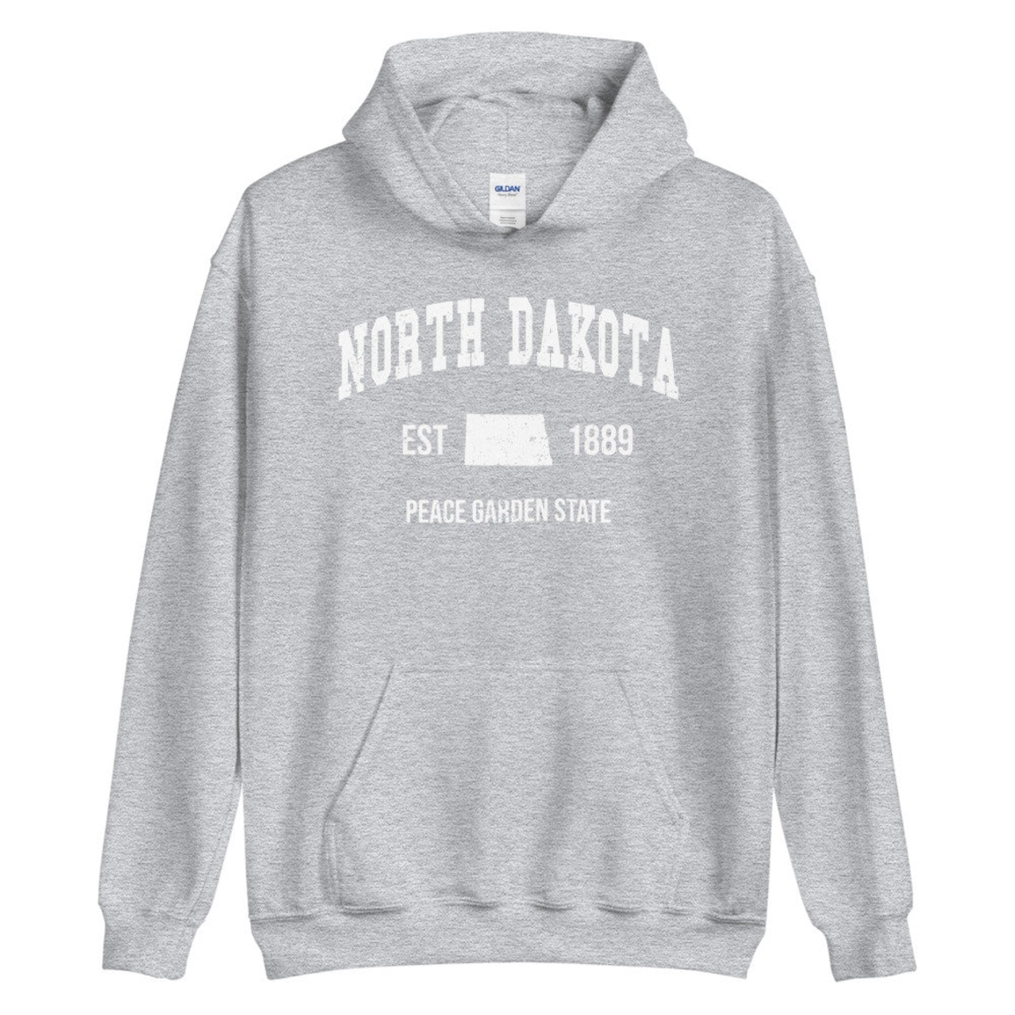 North Dakota Hoodie North Dakota Crewneck Hoodie North Etsy