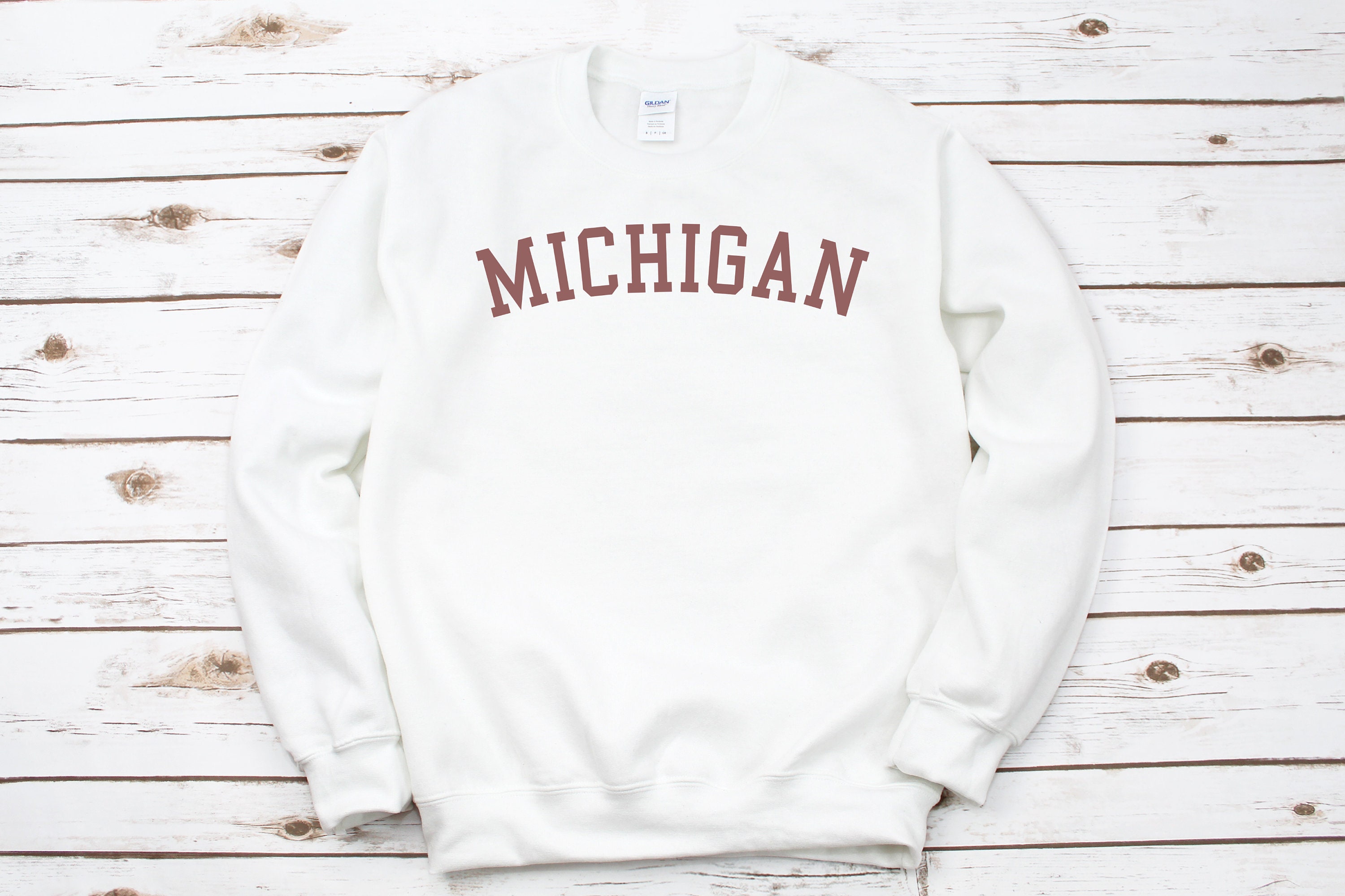 Michigan Sweatshirt Michigan Crewneck Sweatshirt michigan Etsy