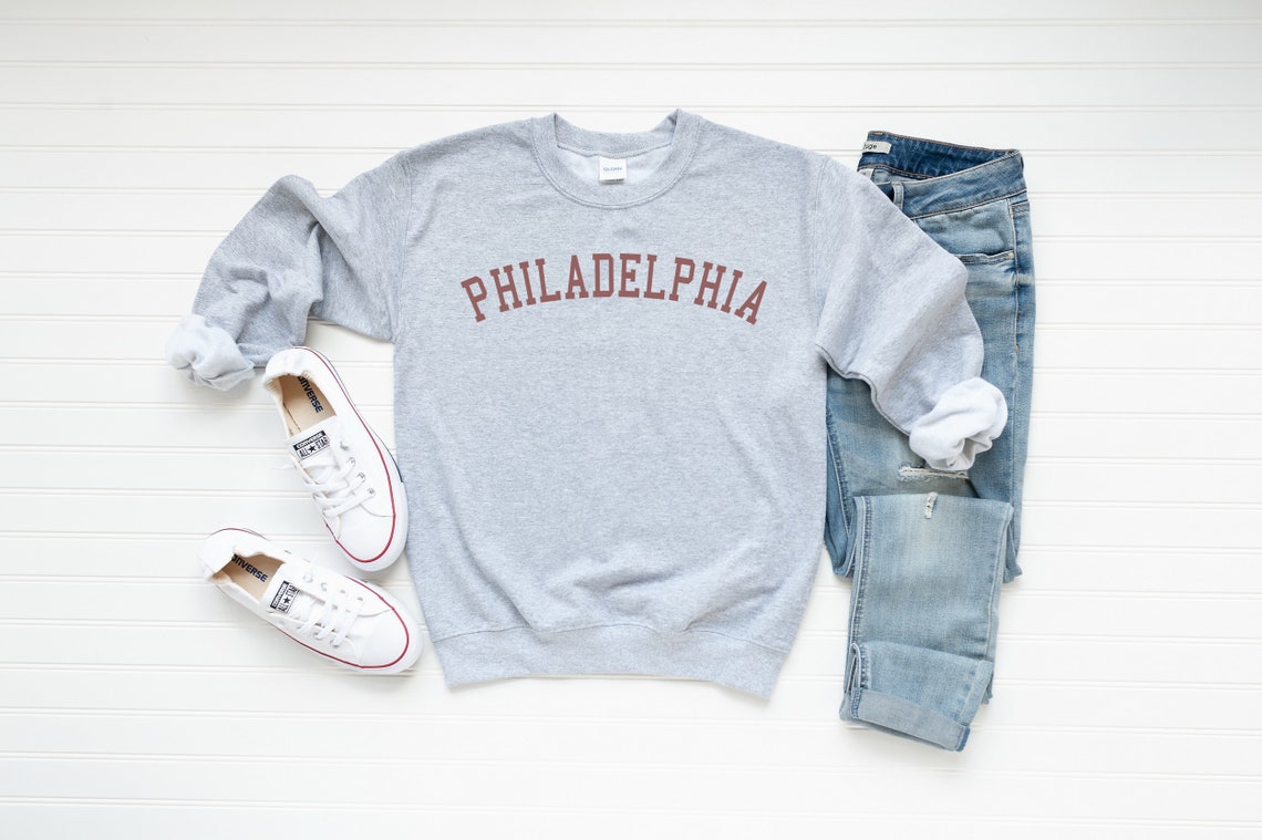 Philadelphia Sweatshirt Philadelphia Crewneck Sweatshirt Etsy