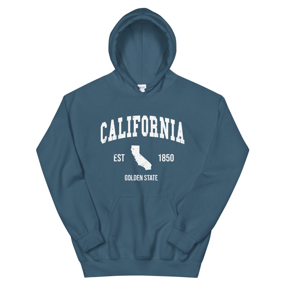 California Hoodie Sweatshirt California Crewneck Hooded Etsy
