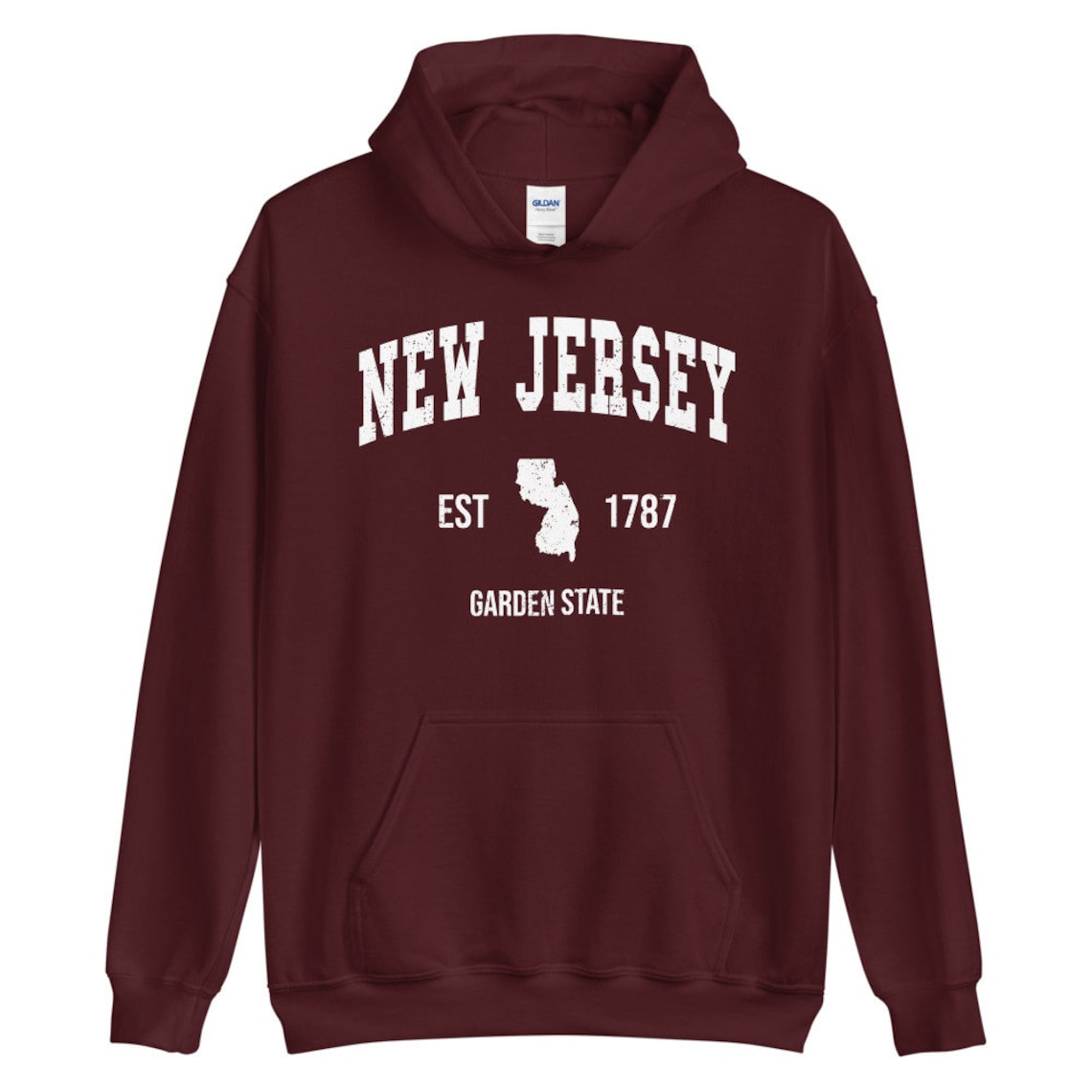 New Jersey HoodieNew Jersey Crewneck HoodieNew Jersey Etsy