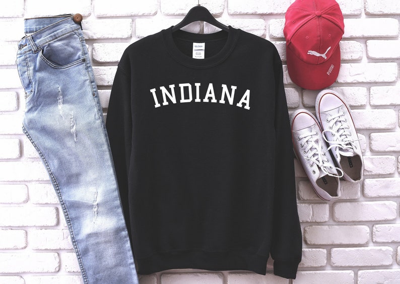 Indiana Sweatshirt Indiana Crewneck Sweatshirt Indiana | Etsy