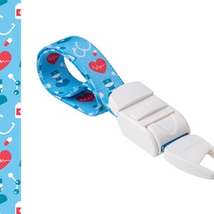 Rolseley Medical Tourniquet Sky Blue with Medic/Nurse/Doctor Pattern with ABS Plastic Buckle Latex Free for Doctors, Nurses and Paramedics