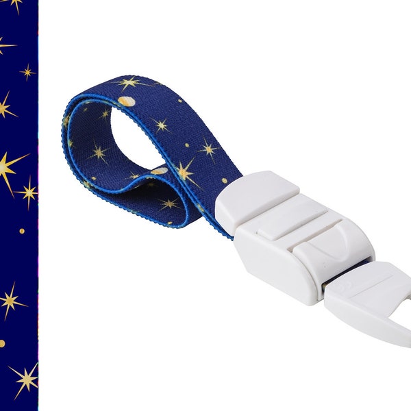 Rolseley Medical Garrot bleu marine avec motif d'étoiles du ciel nocturne avec boucle en plastique ABS sans latex pour médecins, infirmières et ambulanciers paramédicaux