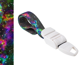 Rolseley Medical Tourniquet Black with Rainbow Galaxy Nebula Pattern with ABS Plastic Buckle Latex Free for Doctors, Nurses and Paramedics