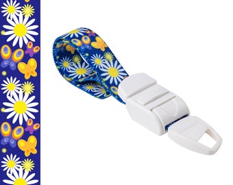 Rolseley Medical Tourniquet Blue with Floral Daisy Pattern with ABS Plastic Buckle Latex Free for Doctors, Nurses and Paramedics