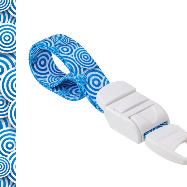 Garrot médical Rolseley avec cercles blancs bleus avec boucle en plastique ABS sans latex pour médecins, infirmières et ambulanciers paramédicaux