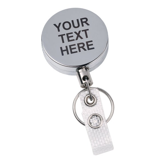Heavy Duty Personalised Metal Retractable Badge Reel Key Yo-yo With Robust  Keychain Ring Clip Key Reel With 60cm Steel Wire Cord 
