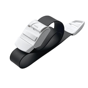 May include: A black medical tourniquet with a white plastic buckle. The buckle has the text "KEDOCK" printed on it.