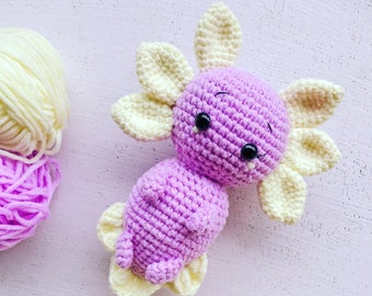 Amigurumi Axolotl crochet pattern, axolotl crochet pattern for beginner, Mexican walking fish amigurumi (Printable PDF English)