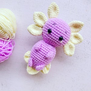 Amigurumi Axolotl crochet pattern, axolotl crochet pattern for beginner, Mexican walking fish amigurumi (Printable PDF English)