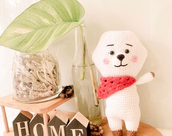 Pattern Crochet BT21 RJ - BTS Kpop doll, BT21 RJ pattern, bts amigurumi crochet, bts crochet toy, bts amigurumi easy crochet for beginners