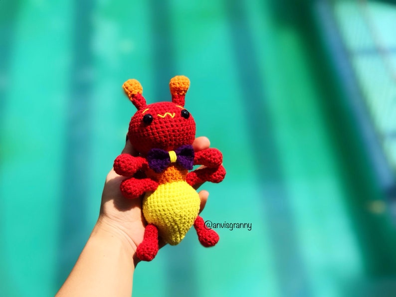 Ant amigurumi crochet pattern, ant crochet toy, ant keychain tutorial, easy crochet for beginners Printable Digital English file image 4