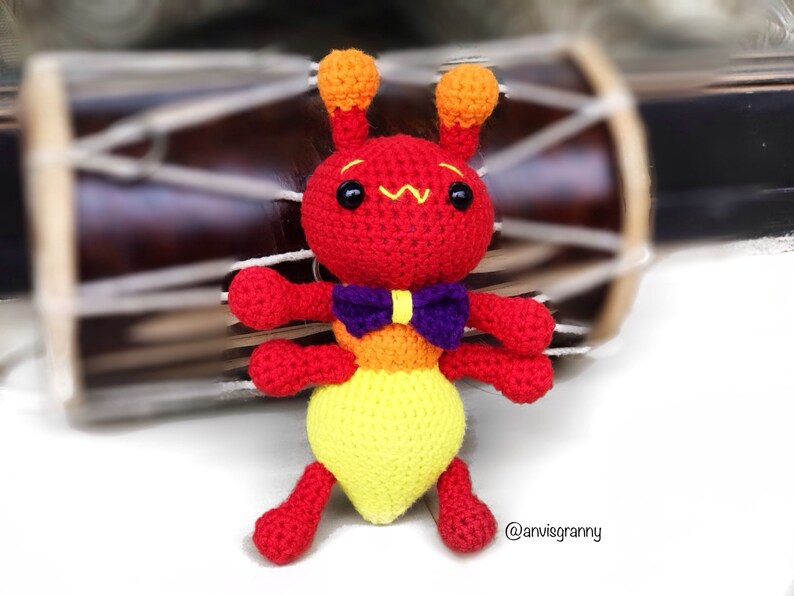 Ant amigurumi crochet pattern, ant crochet toy, ant keychain tutorial, easy crochet for beginners Printable Digital English file image 8