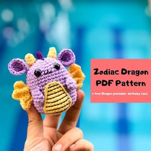 PATTERN: Chinese Zodiac Dragon crochet amigurumi pattern