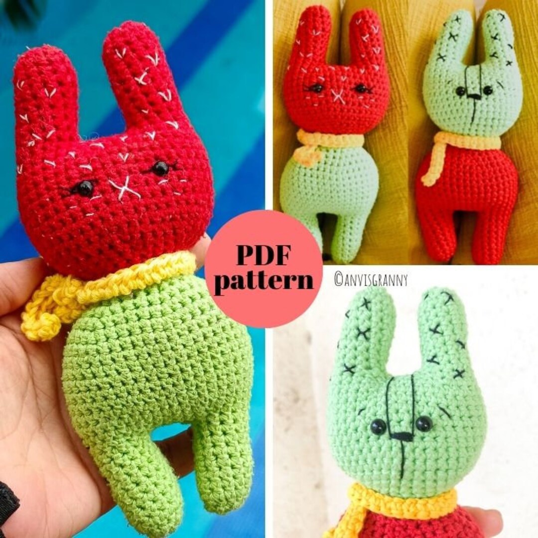 PATTERN Amigurumi Two-headed Bunny Bunny Crochet Pattern for - Etsy
