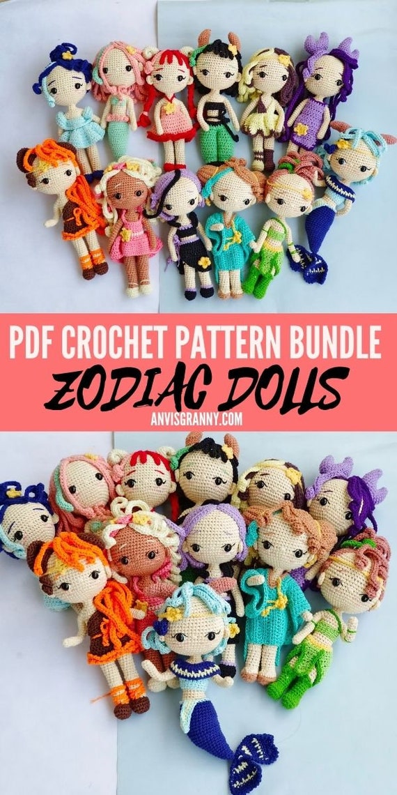 Zodiac Crochet: 12 Zodiac Signs Amigurumi Crochet Patterns: Crochet Doll  Pattern Books See more