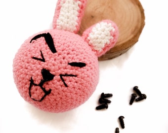 Bunny amigurumi pattern - Mini Cooky BTS BT21 Korean band, Easter cute bunny key chain and ornament crochet tutorial (English)