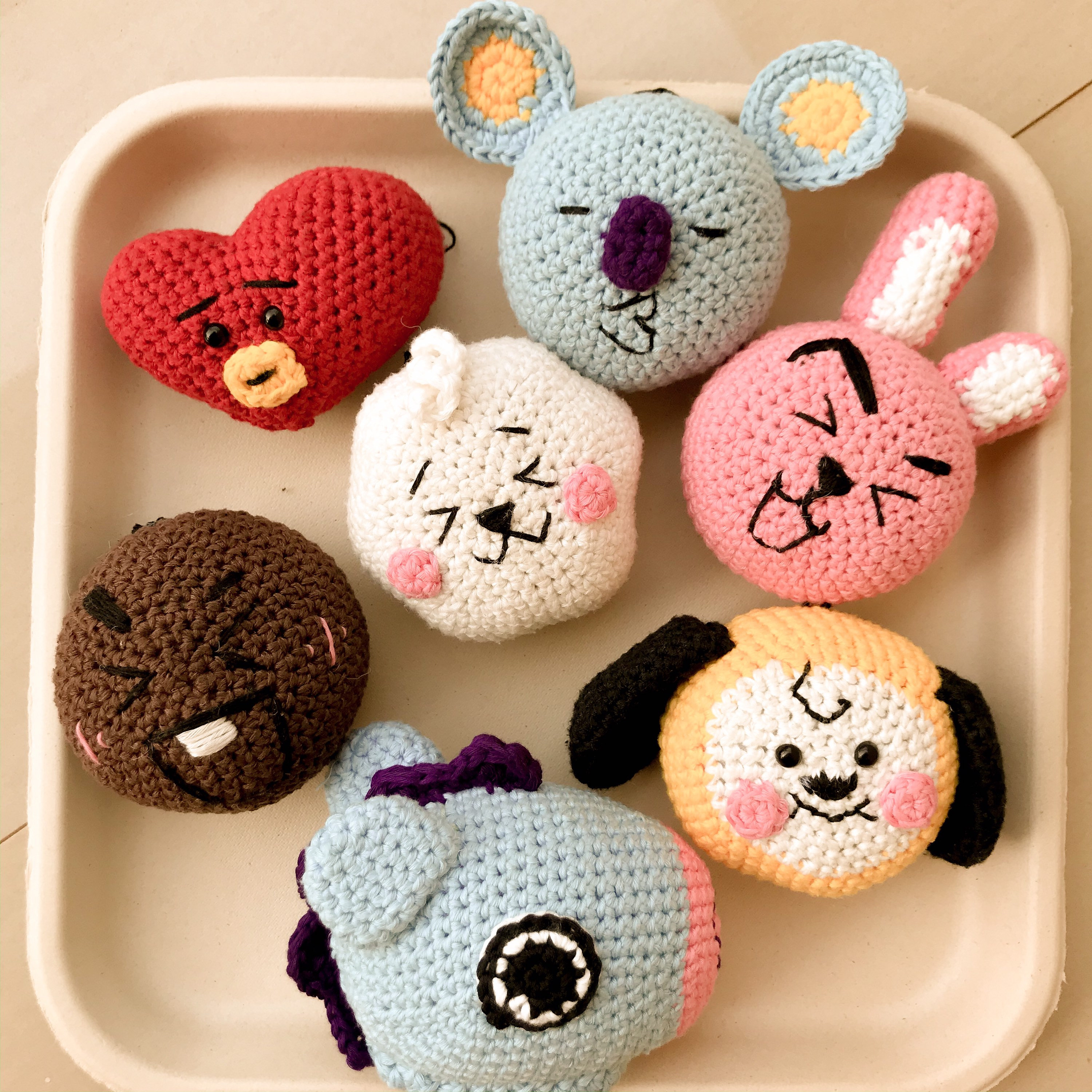 Buy PDF Crochet Pattern Mini RJ BTS BT21 Korean Band Cute Sheep Online