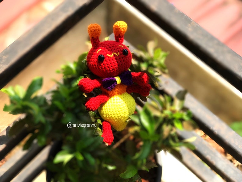 Ant amigurumi crochet pattern, ant crochet toy, ant keychain tutorial, easy crochet for beginners Printable Digital English file image 6