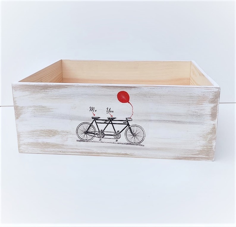 Shabby Chic wooden crate. Handmade