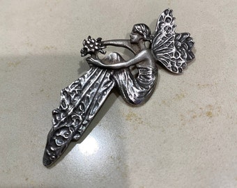 Art Nouveau Style Reproduction Vintage Fairy Brooch