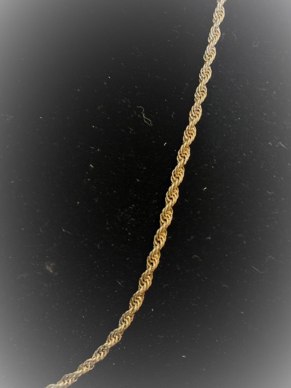 Unisex 12K GF Rope Chain Necklace - image 2