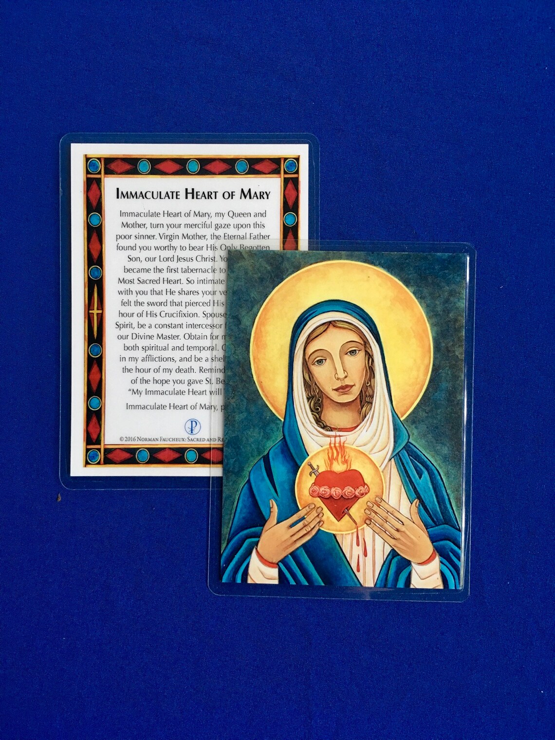Immaculate Heart of Mary Prayer Card Etsy