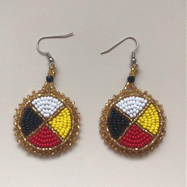 Medicine wheel earrings