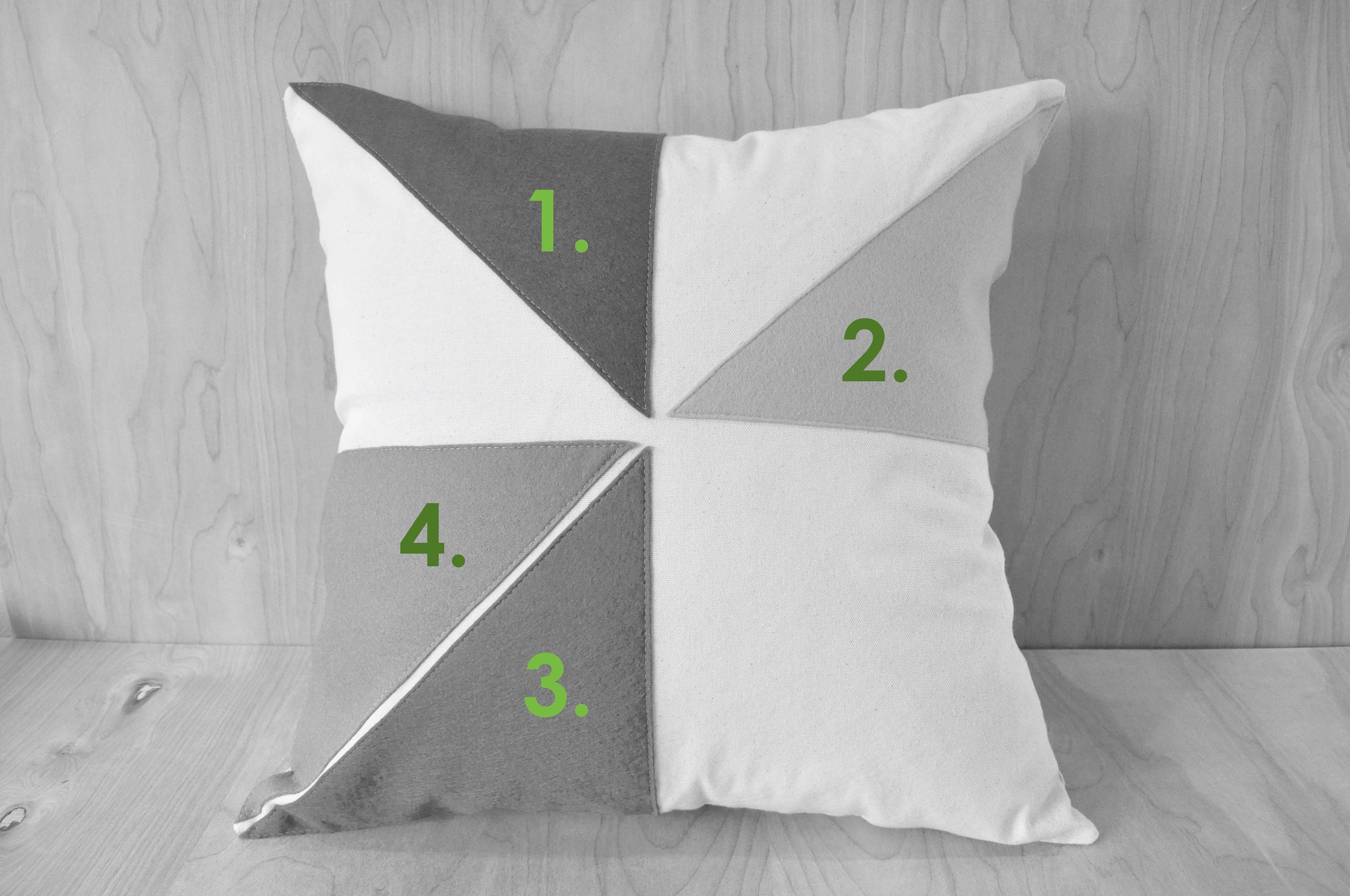 Custom Pinwheel Pillow Cover Color Block Modern Mid Etsy UK