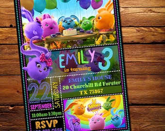 Digital Printable Sunny Bunnies Theme Birthday Party Kit Etsy
