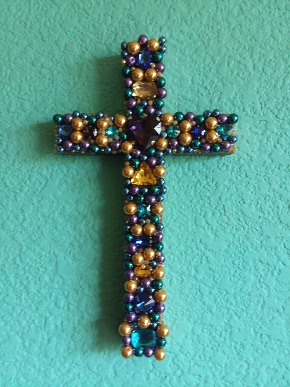 Embellished cross wall hanging cross wall hanging Etsy