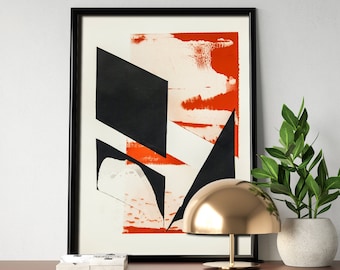 Geometric abstract - monoprint SCREENPRINT