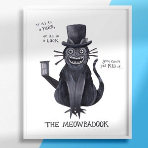 The Meowbadook Art Print, The Babadook Parody Cat Poster