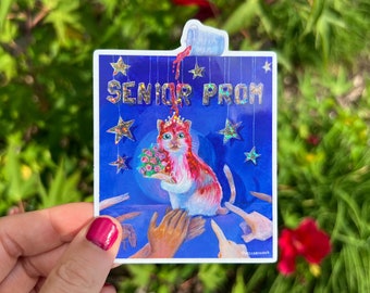 Carrie Cat Glitter Sticker