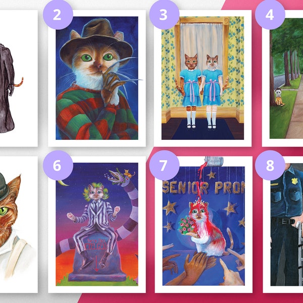 Horror Cat Prints - Etsy