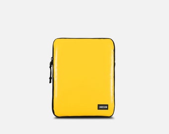 iPad mini case from upcycled fabric (sustainable), Yellow sleeve/cover for iPad mini 6 & Apple Pencil (8.3 inch - 6th generation) - 2024